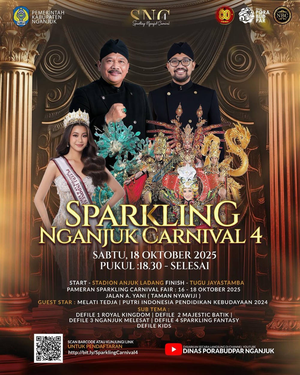 Karnaval Megah Sparkling Nganjuk Carnival 2025 Hadir dengan Lima Defile dan Pameran Ekonomi Kreatif