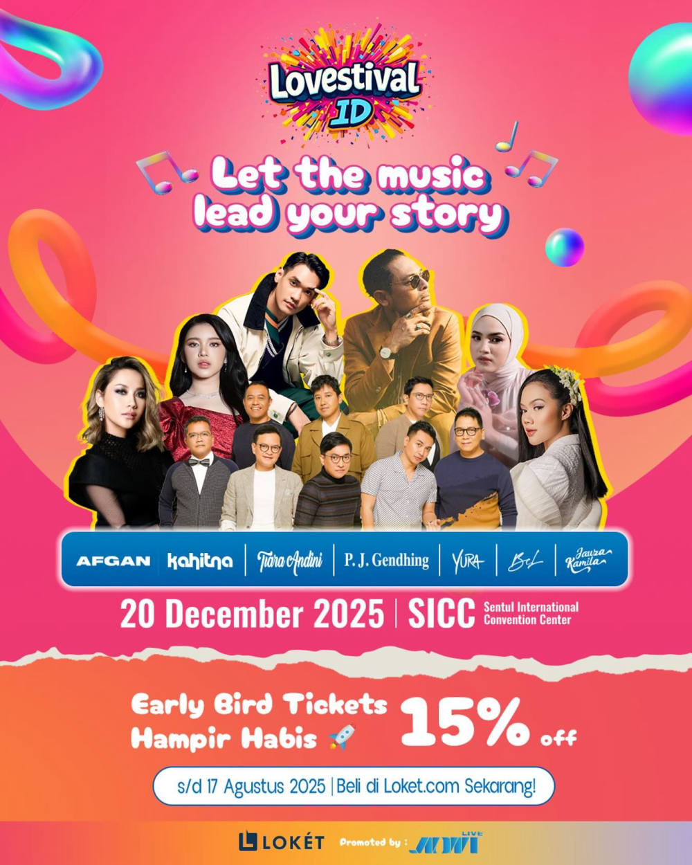 Lovestival Sentul 2025: Konser Romantis dengan Kahitna, Afgan, BCL, dan Lainnya