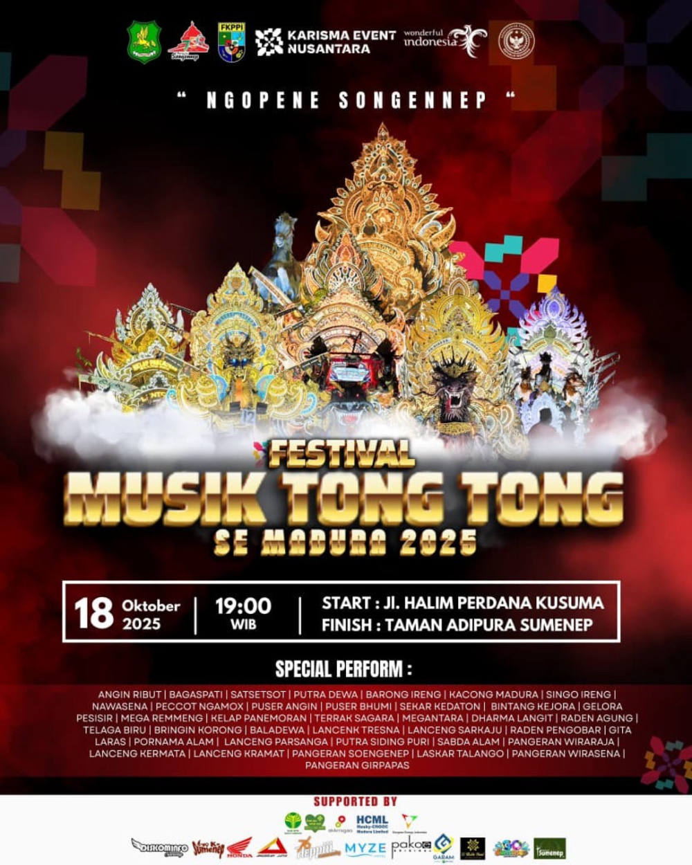 38 Grup Meriahkan Festival Musik Tong-Tong 2025 di Sumenep