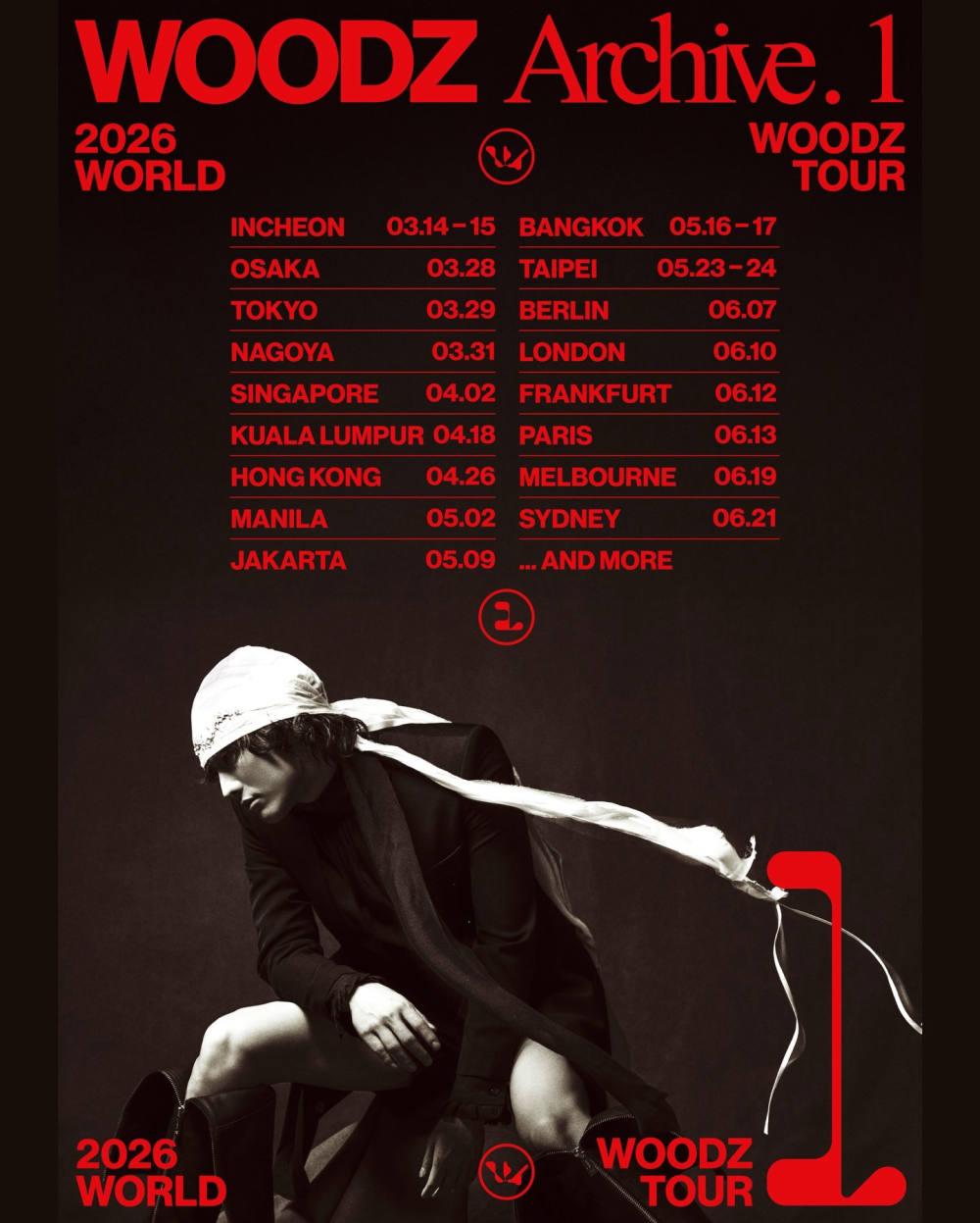 WOODZ mengumumkan rangkaian jadwal tur dunianya yang bertajuk 2026 WOODZ WORLD TOUR ‘Archive. 1’.