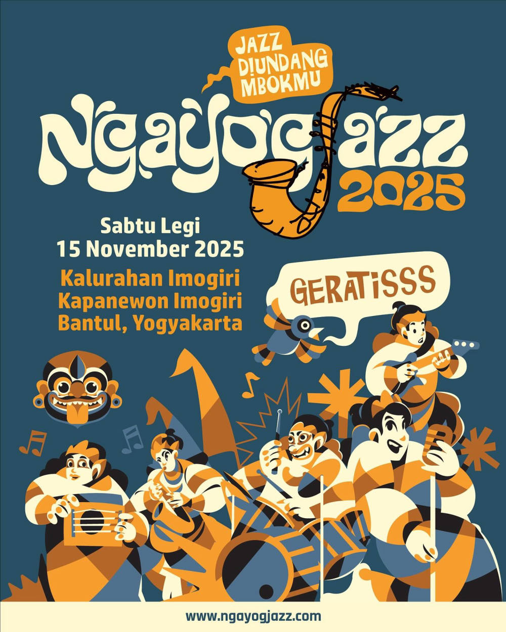 Ngayogjazz 2025 Hadir di Imogiri: Jazz Diundang Mbokmu!