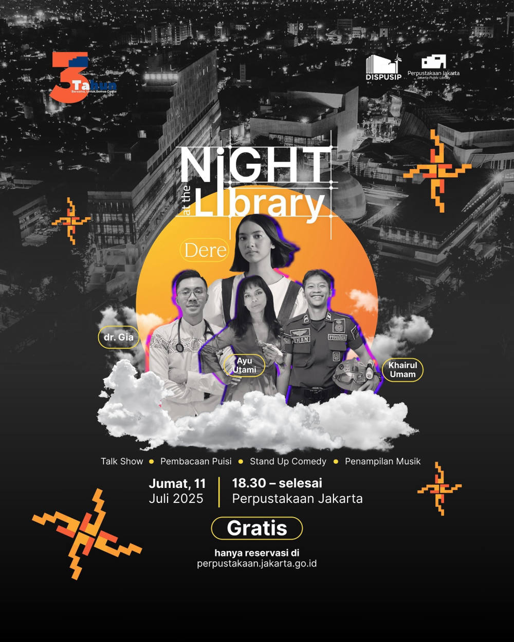 Night at the Library 2025: Pertunjukan Sastra & Musik di Perpustakaan Jakarta