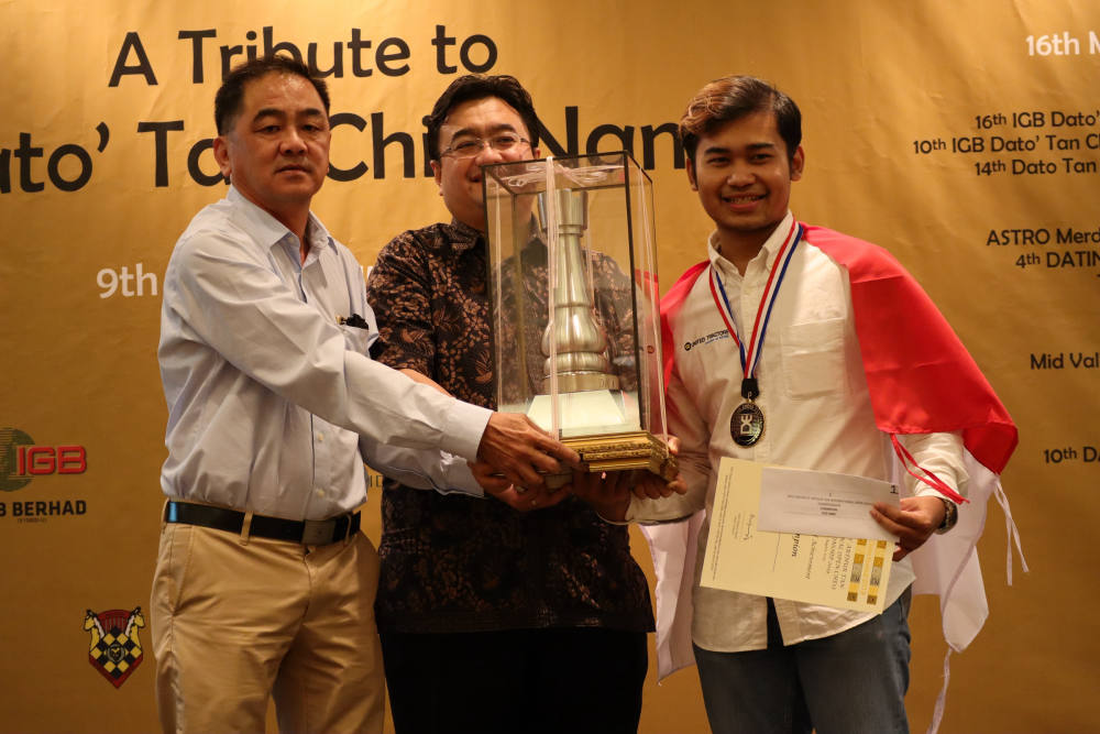 Novendra Priasmoro Menjuarai Turnamen Catur Malaysia Terbuka 2019