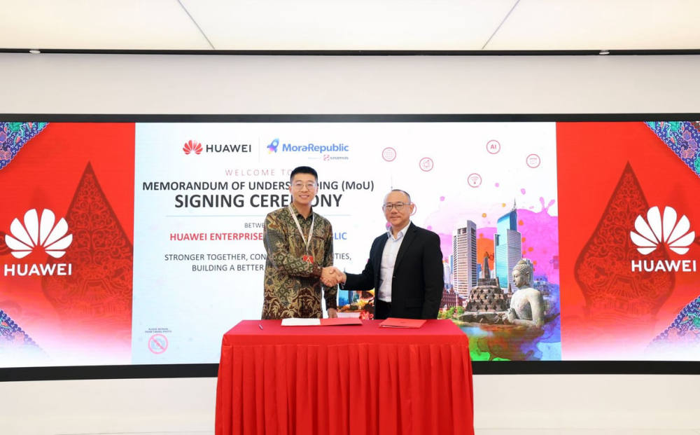 MoraRepublic dan Huawei Indonesia Teken MoU Perkuat TIK Korporat