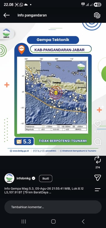 KAI Daop 2 Bandung Hentikan Sementara KA Usai Gempa Pangandaran