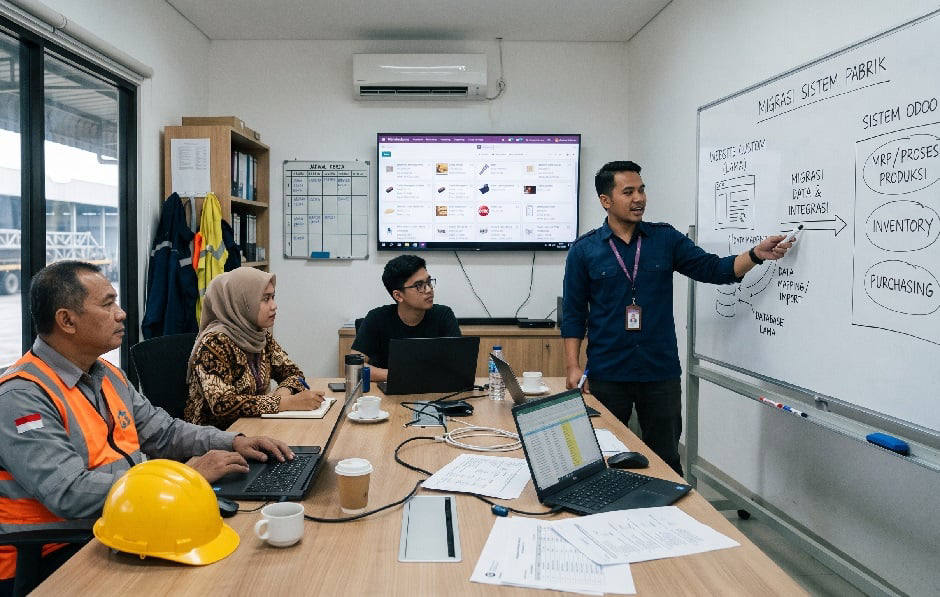 Odoo untuk Pabrik: Apa Bedanya Dibanding Aplikasi Buatan Sendiri?