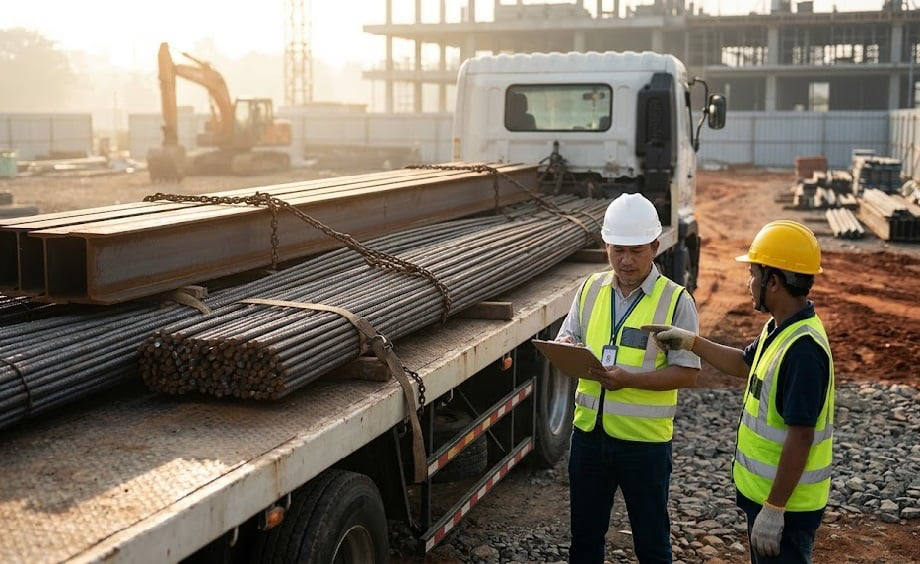 Material Besi Datang ke Proyek: 5 Hal Wajib Dicek Sebelum Dibongkar