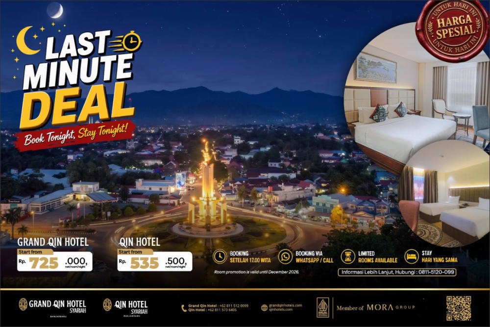 Grand Qin Hotel Banjarbaru Rilis Promo Last Minute mulai Rp535 Ribu
